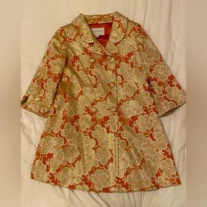 NWT floral brocade coat